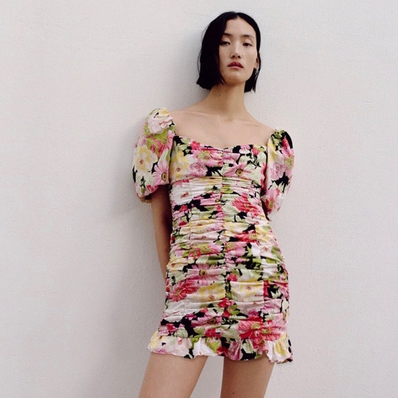 Zara Dresses & Skirts - NEW!! Zara Floral Off the Shoulder Dress